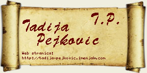 Tadija Pejković vizit kartica
